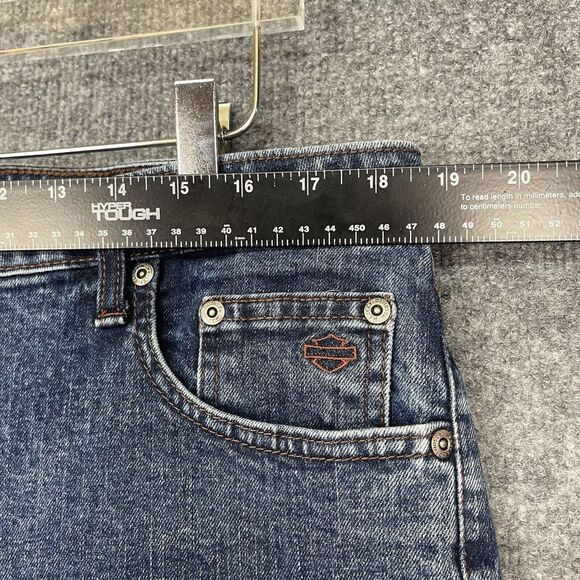 Harley Davidson‎ Jeans Womens 16 Blue Boot Cut High Rise Cotton Stretch Biker - Picture 5 of 16